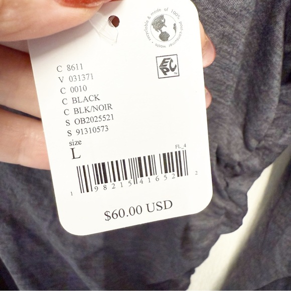 NWT Free People FP Movement Gray Right On Run Long Sleeve Top, Size Large - Picture 7 of 11